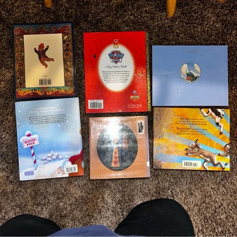 Lot of 6 Children's Hard Cover Books Assorted Books Some Christmas Picture EUC